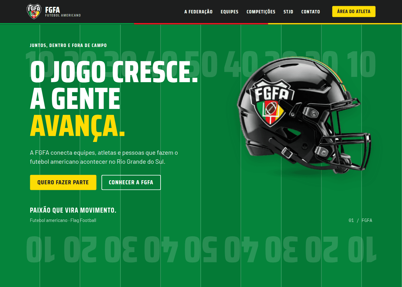 Página inicial do FGFA
